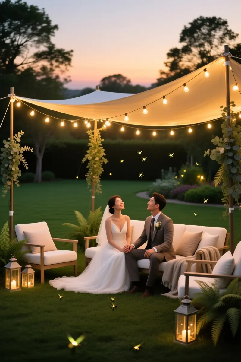 1. Enchanting String-Light Canopy