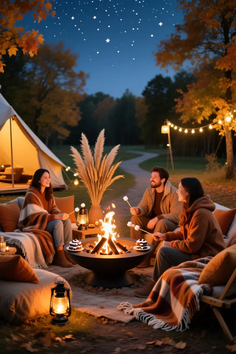 10. Cozy Campfire & Glamping Gathering