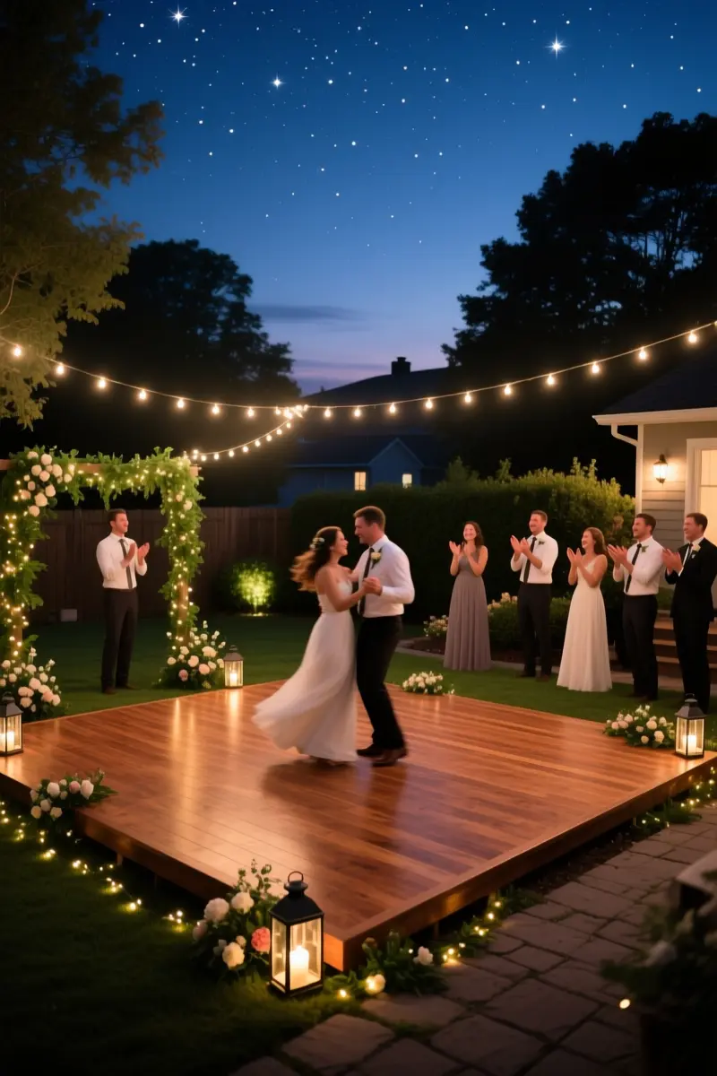 12. Under-the-Stars Wooden Dance Floor