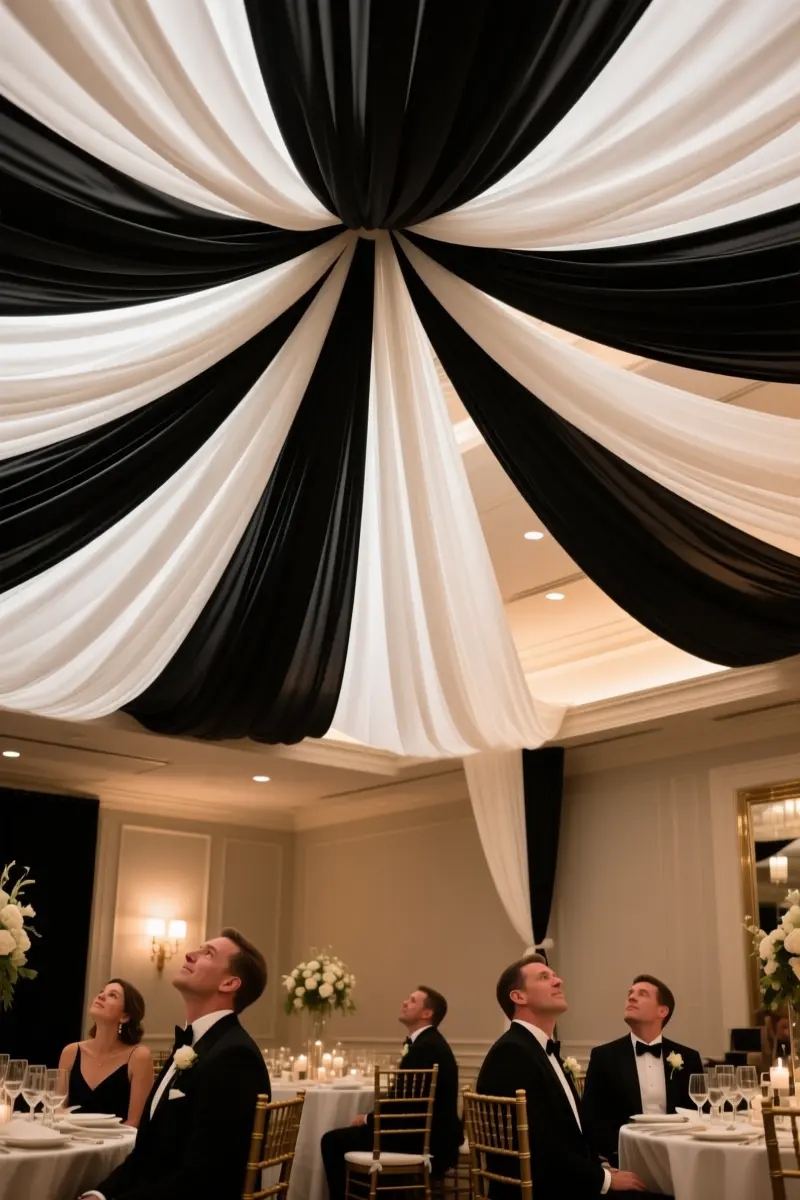 13. Dramatic Draped Canopy Ceilings