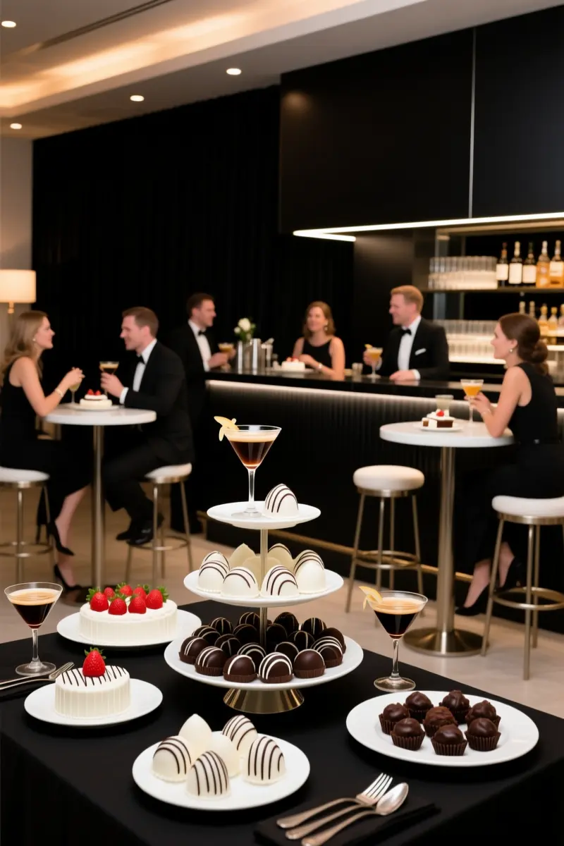14. Late-Night Espresso Martini and Dessert Bar