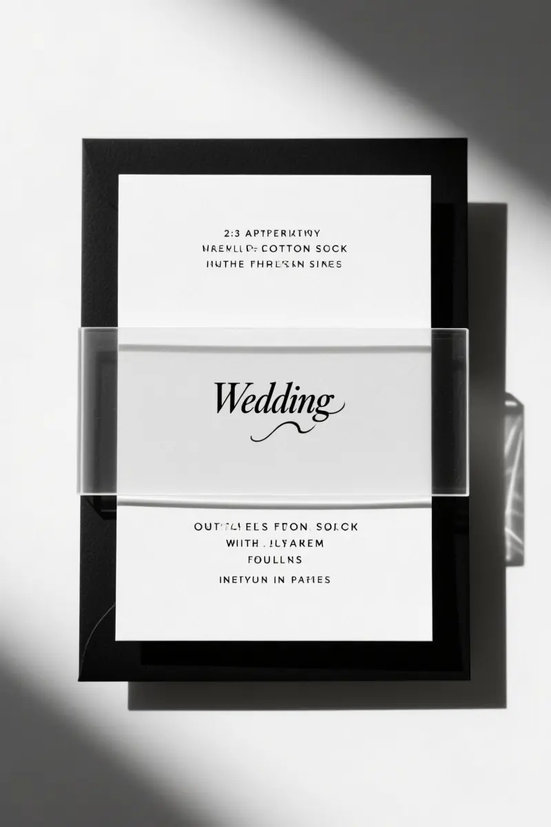 2. High-Contrast Monochromatic Invitations