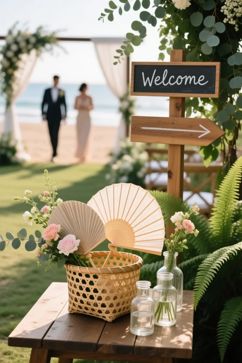 4. Functional Bamboo Fan and Parasol Displays