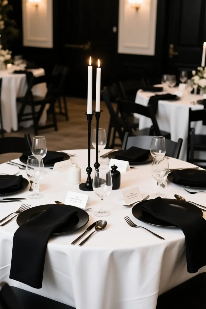 4. Sleek Matte Black Tableware