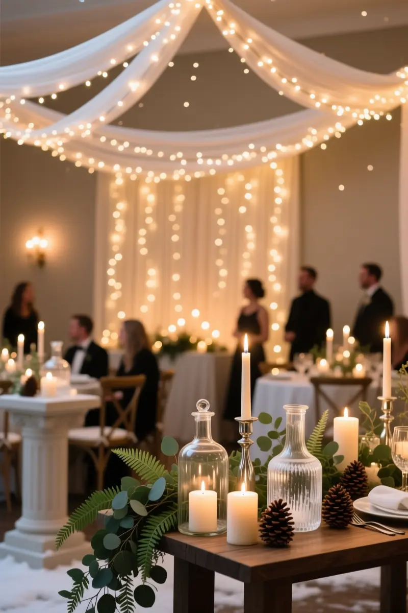 6. Statement Candlelight and Fairy Light Backdrops