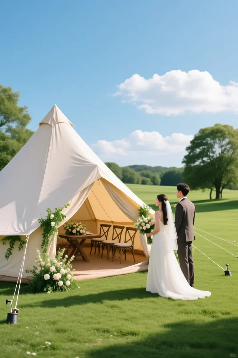 9. Breezy Sailcloth Tent Setup