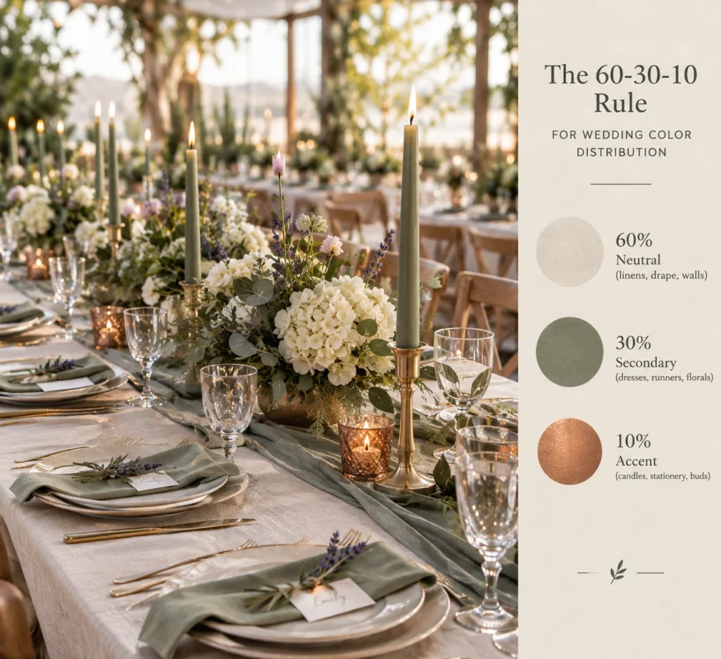 Elegant Wedding Table with Color Rule
