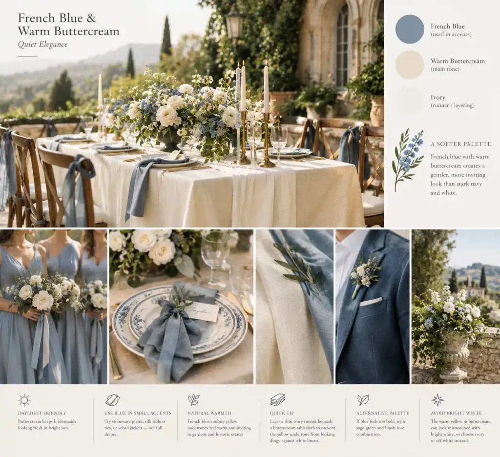 French Blue Wedding Moodboard
