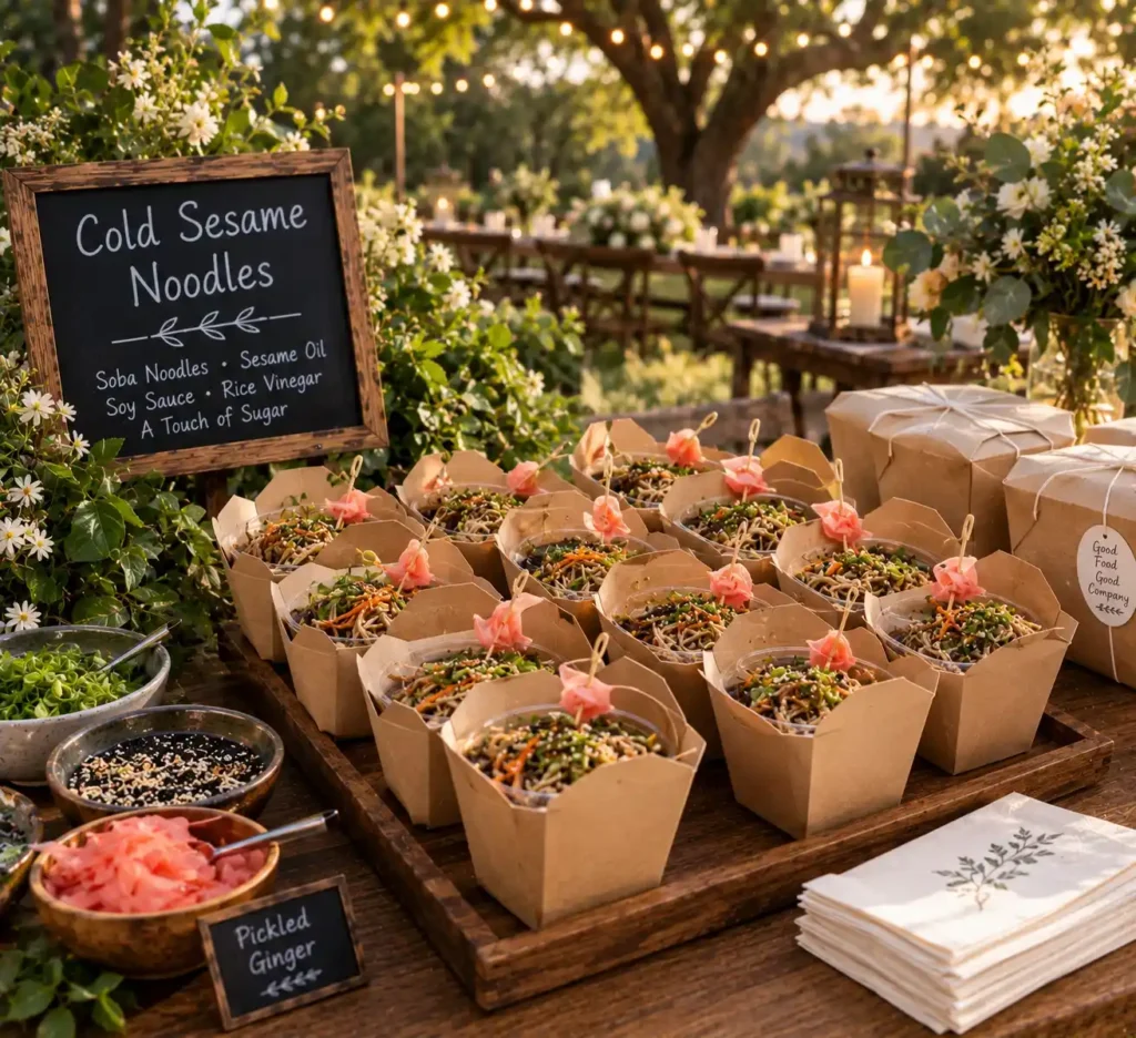Garden Party Cold Sesame Noodle Buffet