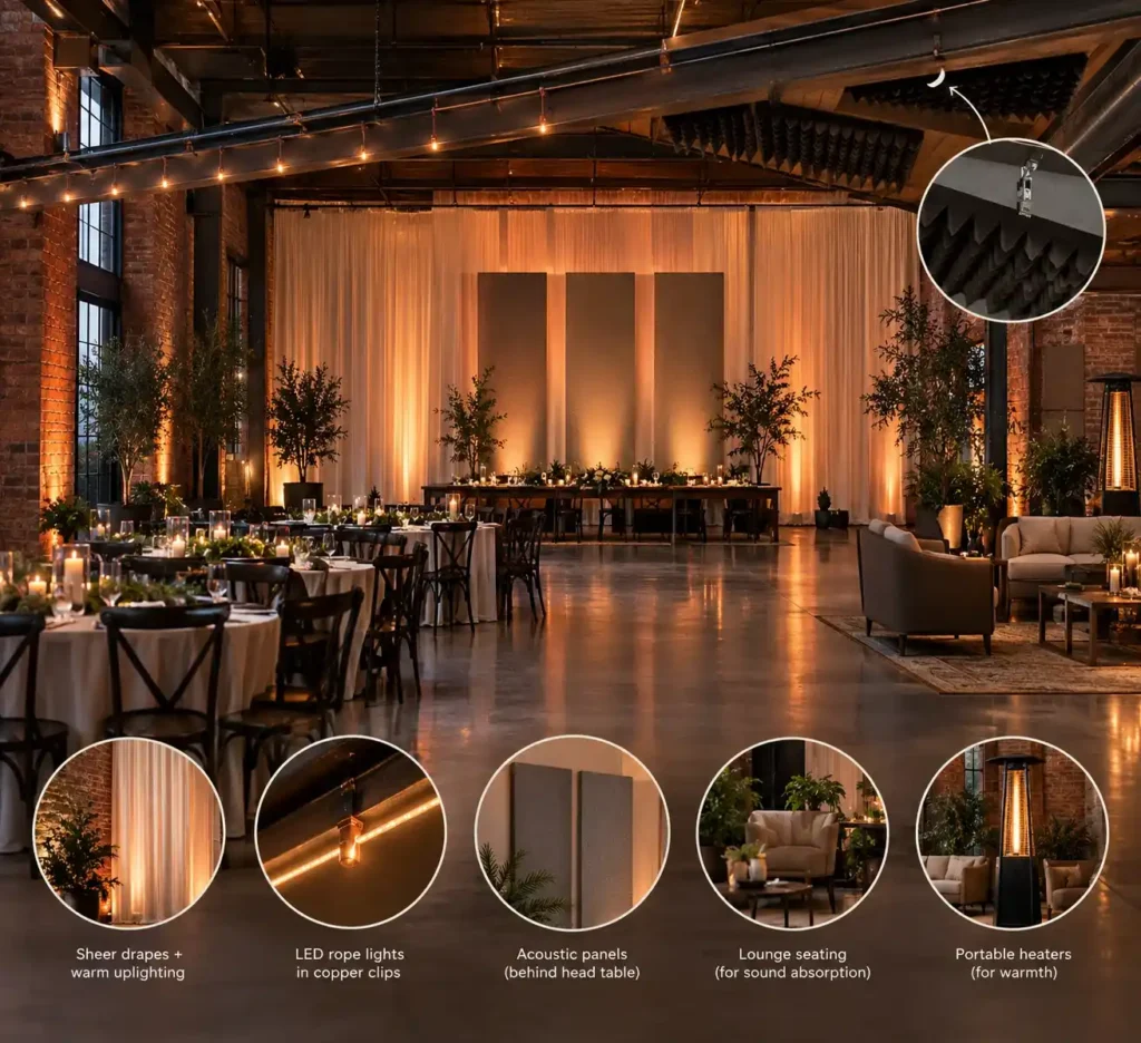 Industrial Loft Reception Design Guide