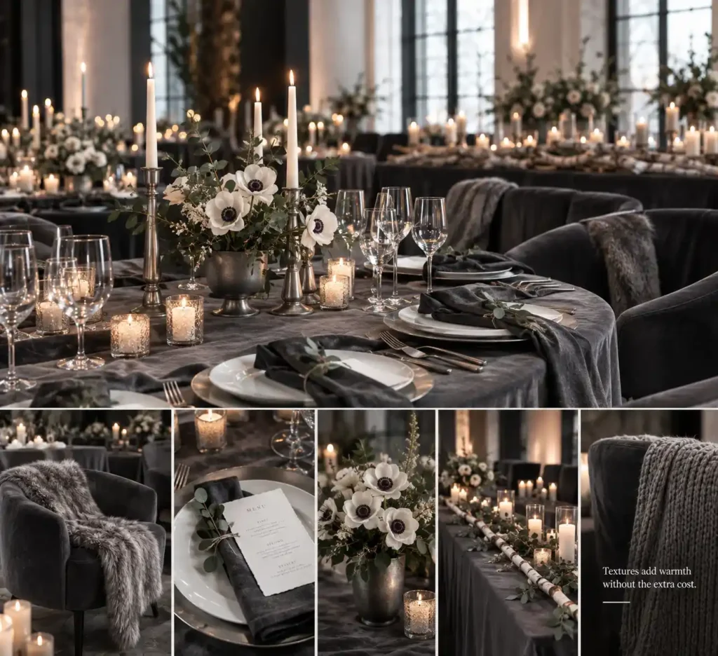 Moody Candlelit Wedding Reception Moodboard