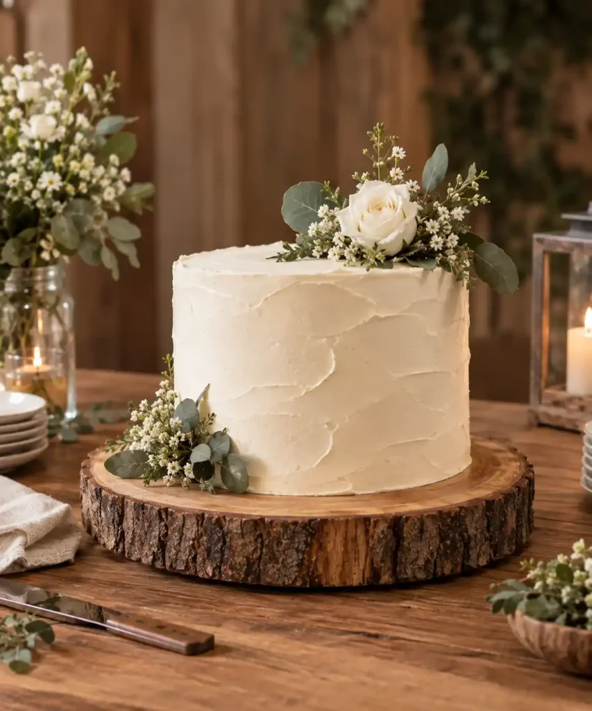 Rustic Botanical Wedding Cake