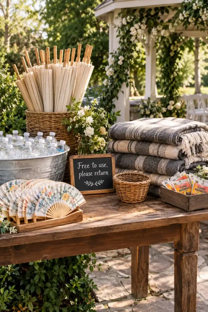 Rustic Garden Wedding Comfort Station