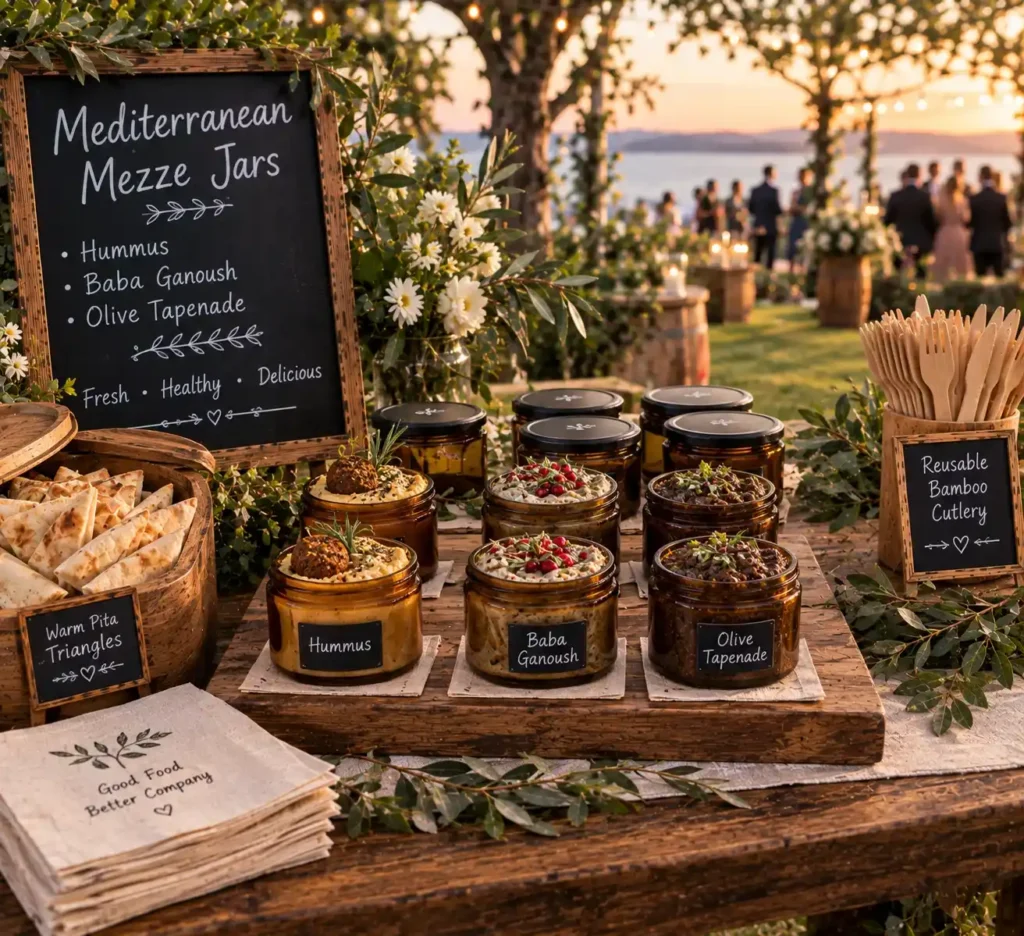 Rustic Mediterranean Mezze Wedding Table