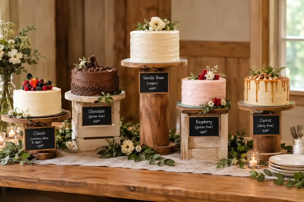 Rustic Wedding Cake Display