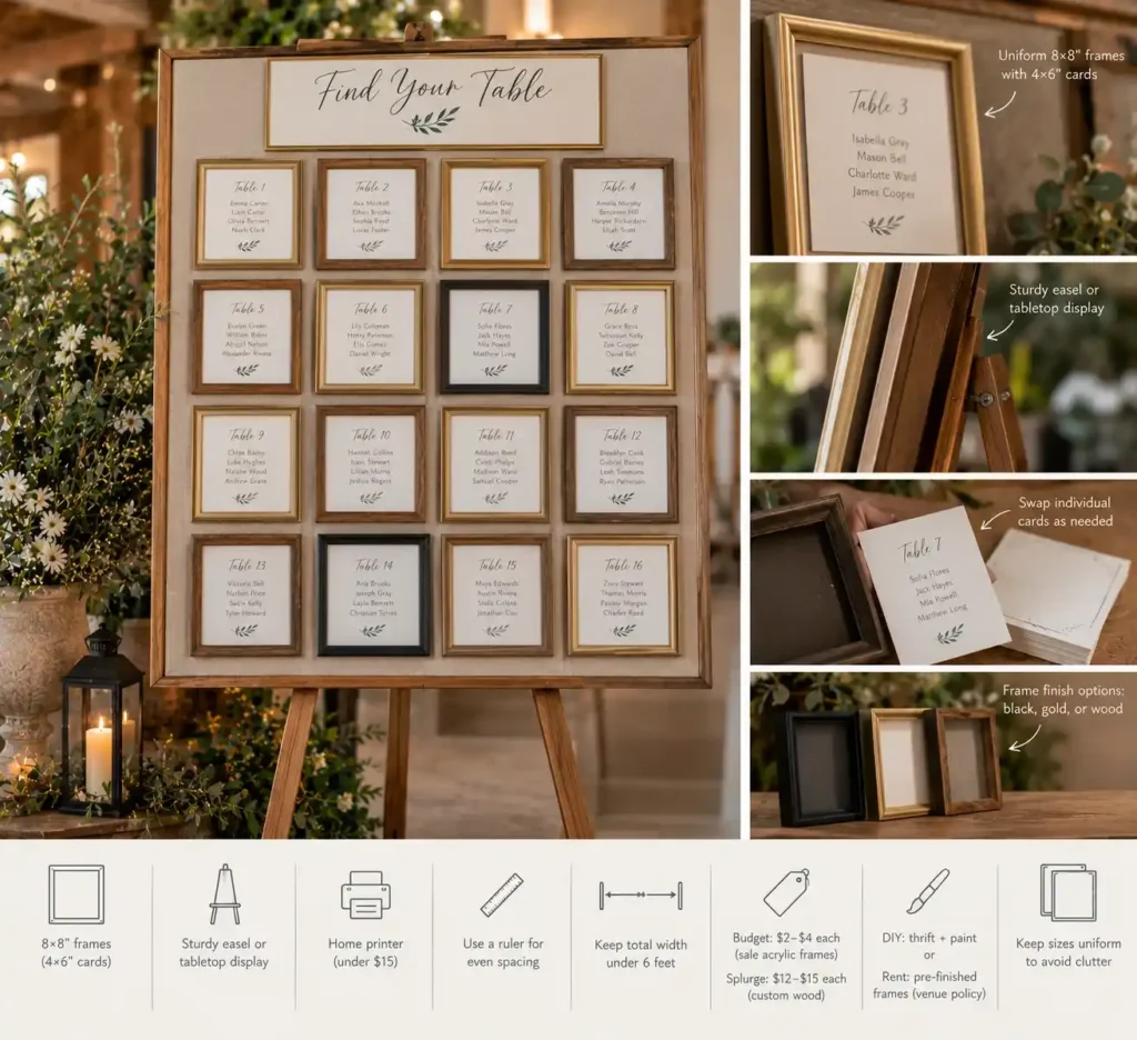 Rustic Wedding Seating Chart Display