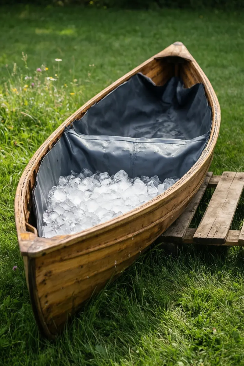 The Rustic Rowboat Ice Chest