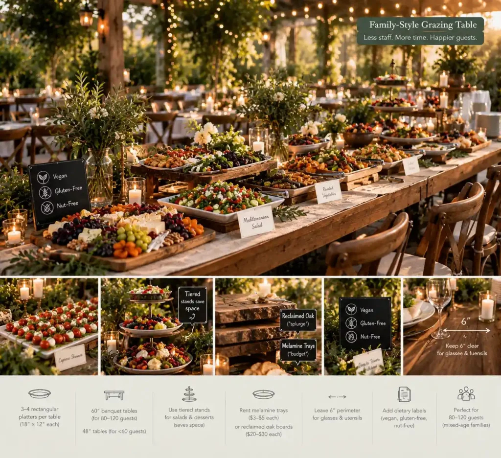 Warm Rustic Grazing Table Infographic