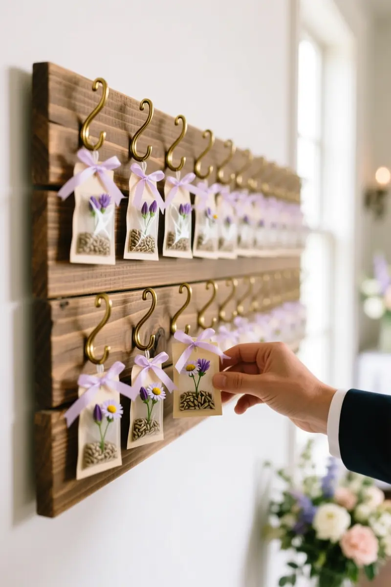 Wildflower Seed Packet Seating Chart Displays