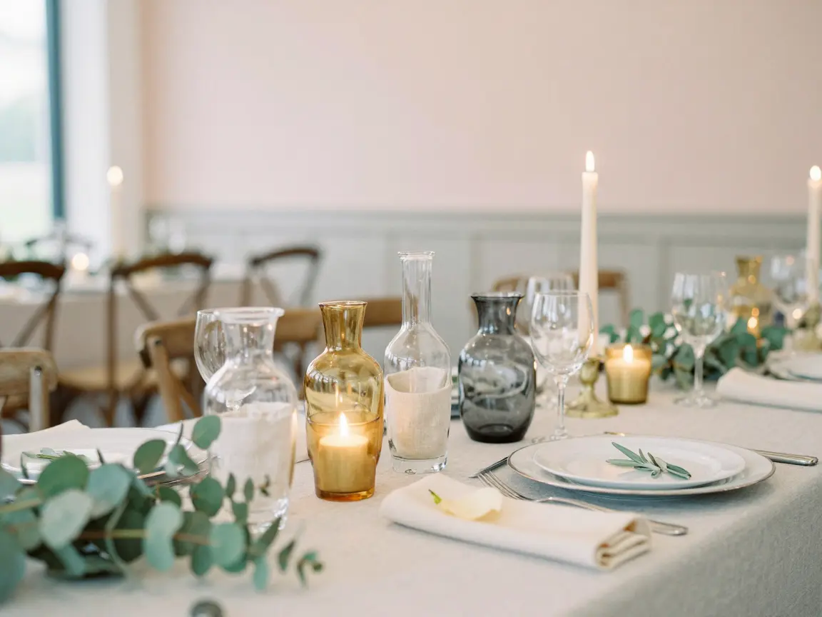 1. Monochromatic Glass Bud Vases (Ideas 1-3)