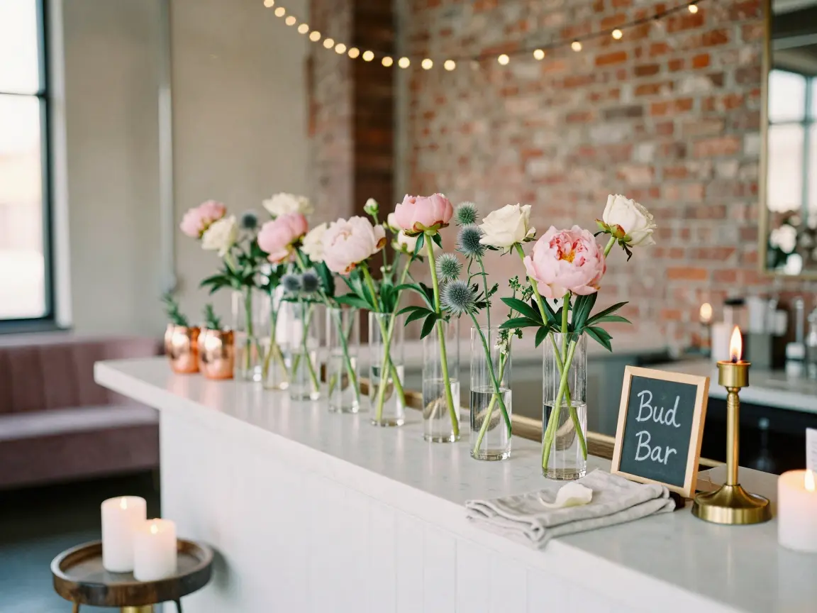 10. The Curated Single-Stem Bud Vase Bar