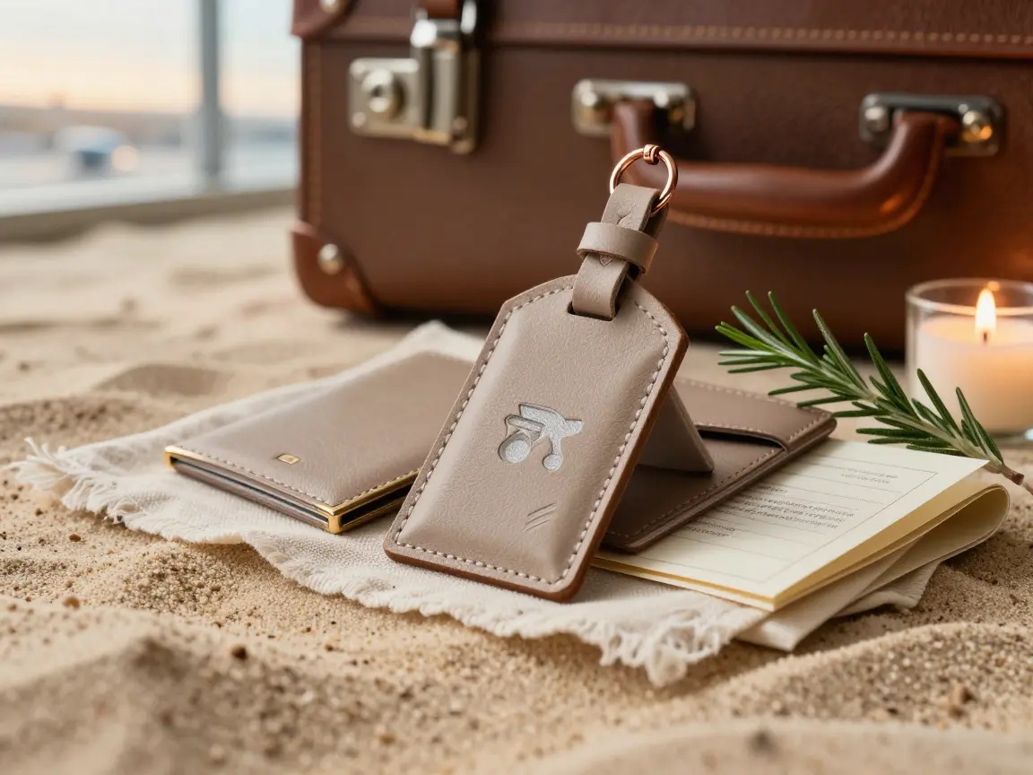 21. Vegan Leather Luggage Tags