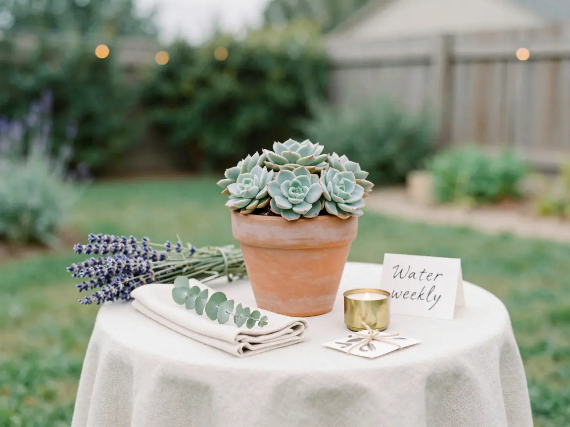 7. Potted Mini Succulents