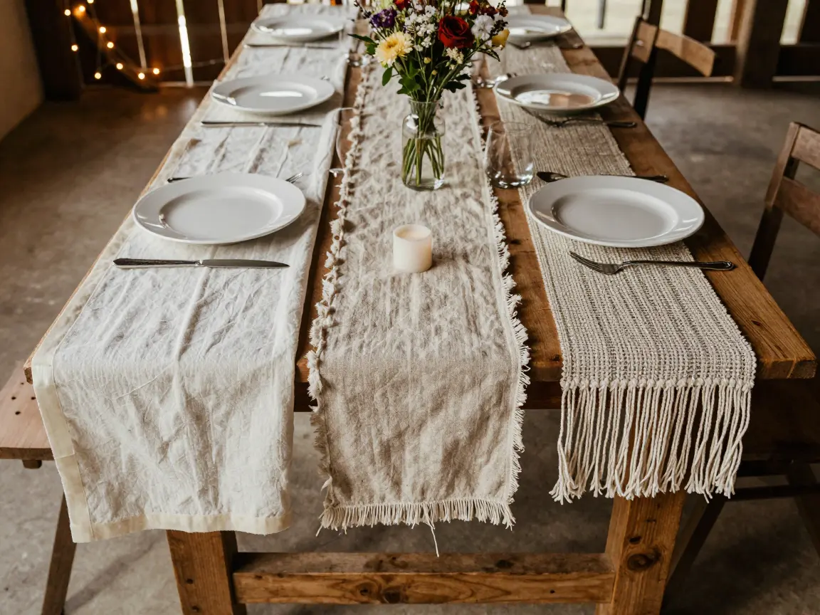 Textural Table Linens & Runners (3 Ideas)