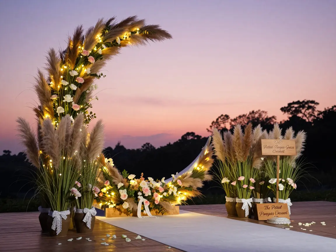 The Potted Pampas Grass Crescent